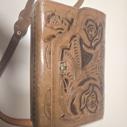 2 way hand made leather purse