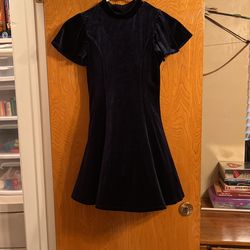 Navy Velvet Dress for Girls
