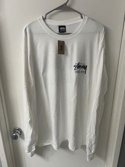 Stussy White Santa Ana Long Sleeve Tee