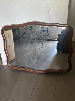 big antique dresser mirror brown