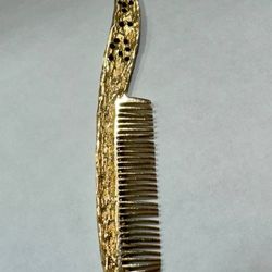14k yellow gold diamond “IA” comb pendant charm