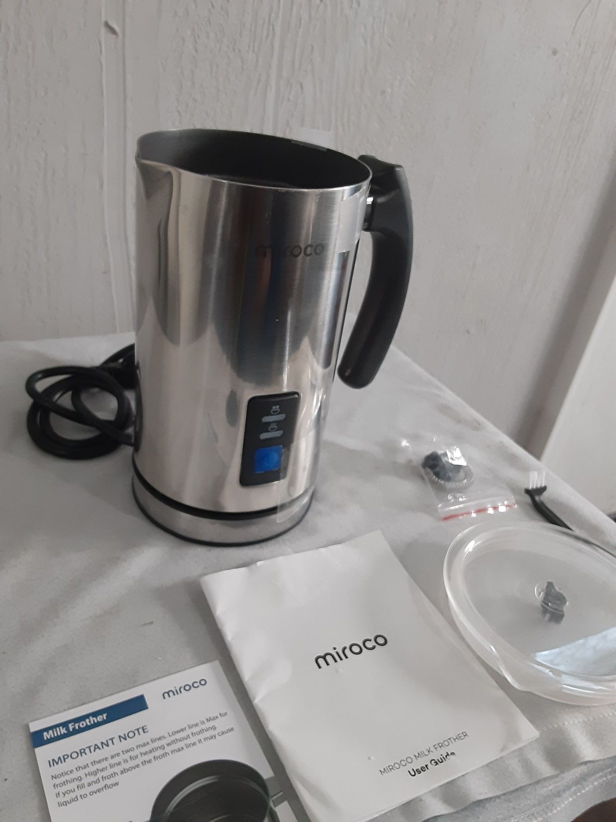 Miroco Frother Stainless Steel Automatic Hot and Cold Milk Frother Warmer