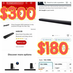 Bose & Yamaha Sound Bar New