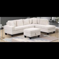 Brand New Sectional With Ottoman For $799