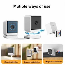 AI Home Security Window Camera, Baby Monitor Camera, 3MP 1296P Resolution, 110Wide-angle Field of View, 4X Zoom, Al Enhanced Color Night Vision, 2.4G&