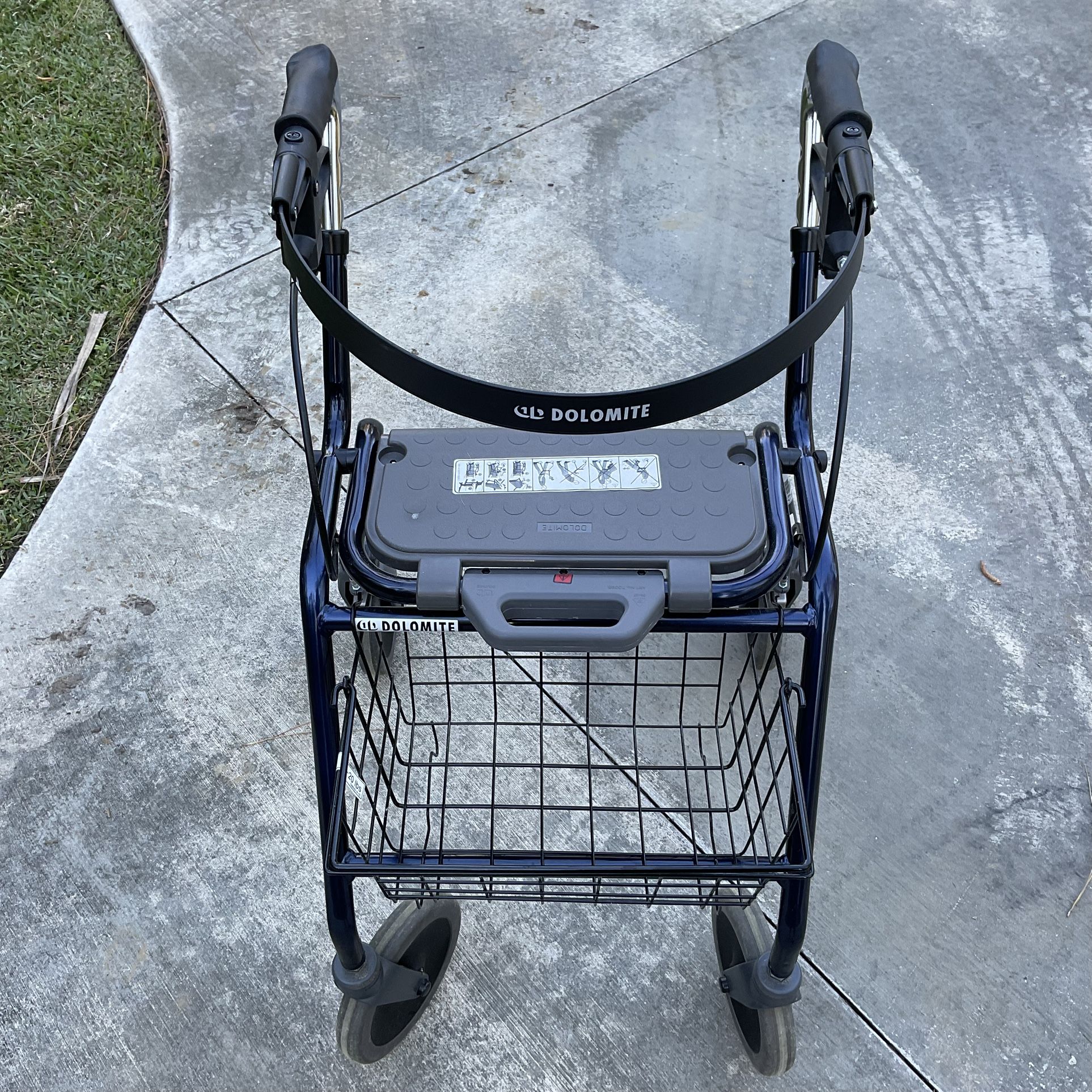 Dolomite Legacy 600 Rollator Flip Seat Rolling Walker Blue for Sale