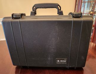 U.S. Military Waterproof Pelican 1490 Protector Modified Laptop Hard Case NO Keys