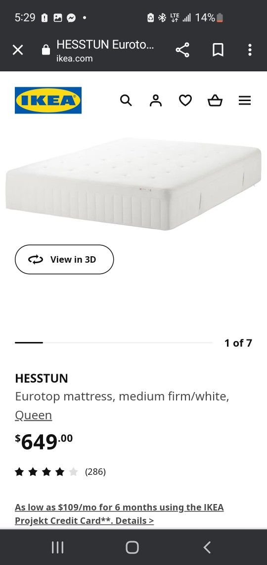 Newer Queen Ikea Hesstun Firm Eurotop Mattress, Boxspring, Bed Frame