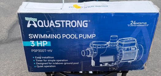 Brand new. Aquastrong 3 HP swimming pool pump.