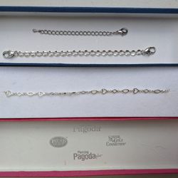 NEW Sterling silver 10" Anklet (PGDA 925) w/ 2 Extenders