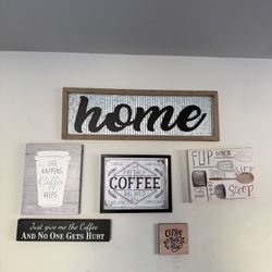 6 Piece Coffee Wall Decor