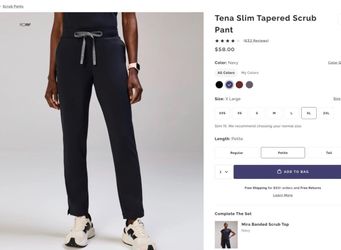 Figs: Tena Slim Tapered Scrub Pant (XL R)