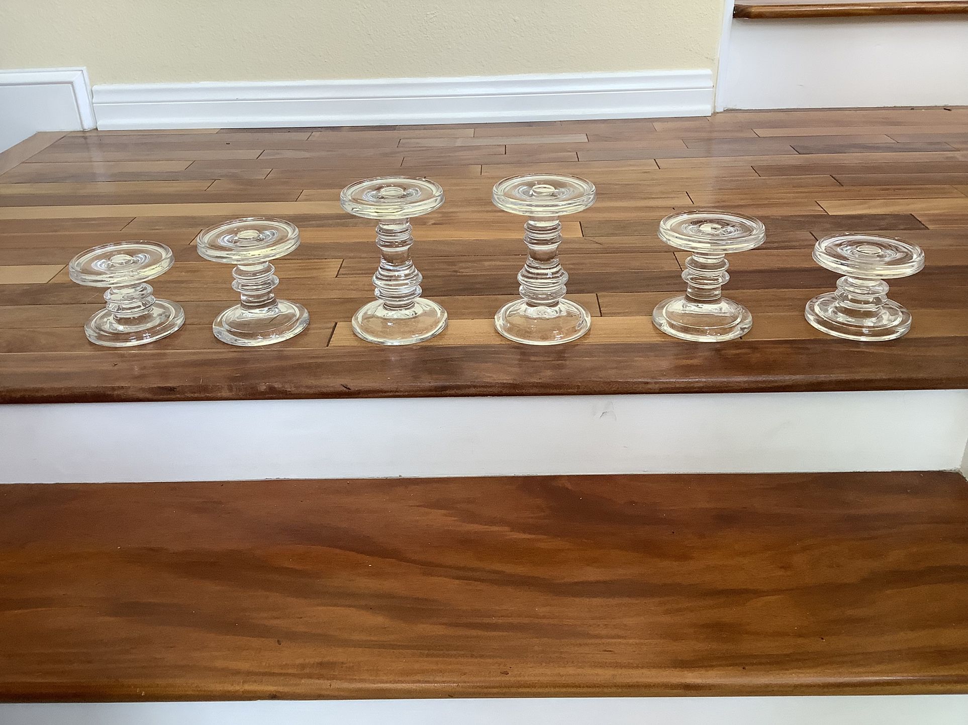 Glass candle Holders - Set Of 6