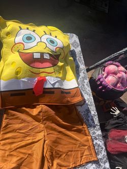 Deluxe Mens SpongeBob Costume SquarePants Foam Tunic Adult
