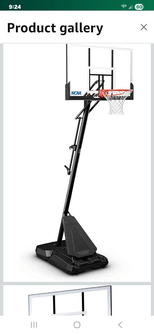 Spalding NCAA Exactaheight™ 50” Performance Acrylic Portable Basketball Hoop Multi Color