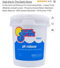 In The Swim pH Reducer For Swimming Pools - Lowers Total Alkalinity and pH Levels