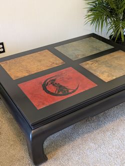 ​Vintage Ming Style Burl Wood Coffee Table - Hollywood Regency