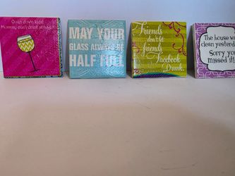 4 Ceramic decoupage coasters