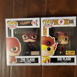 Funko Pop! The Flash #713 & Kid Flash #320 (Custom Metallic)