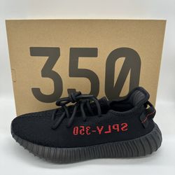 Yeezy 350 V2 Bred Black Red Size 9