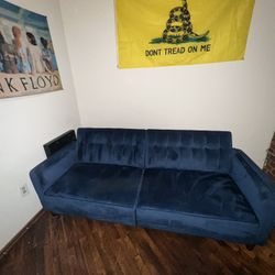 Blue Velvet Futon