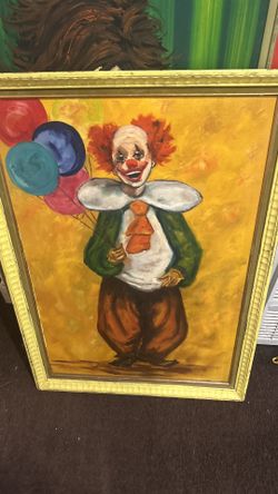 Hand Painted Clown Art