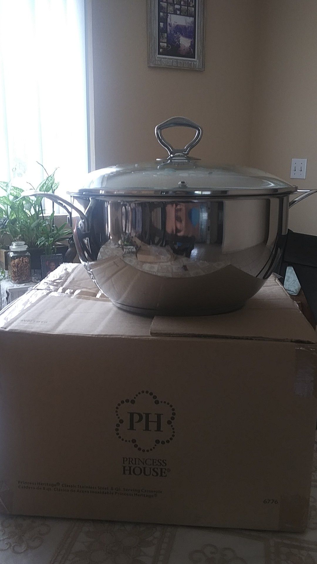 Princess House Stainless Steel Classic 8-qt Serving Casserole 6776