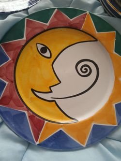 Handmade pottery plate