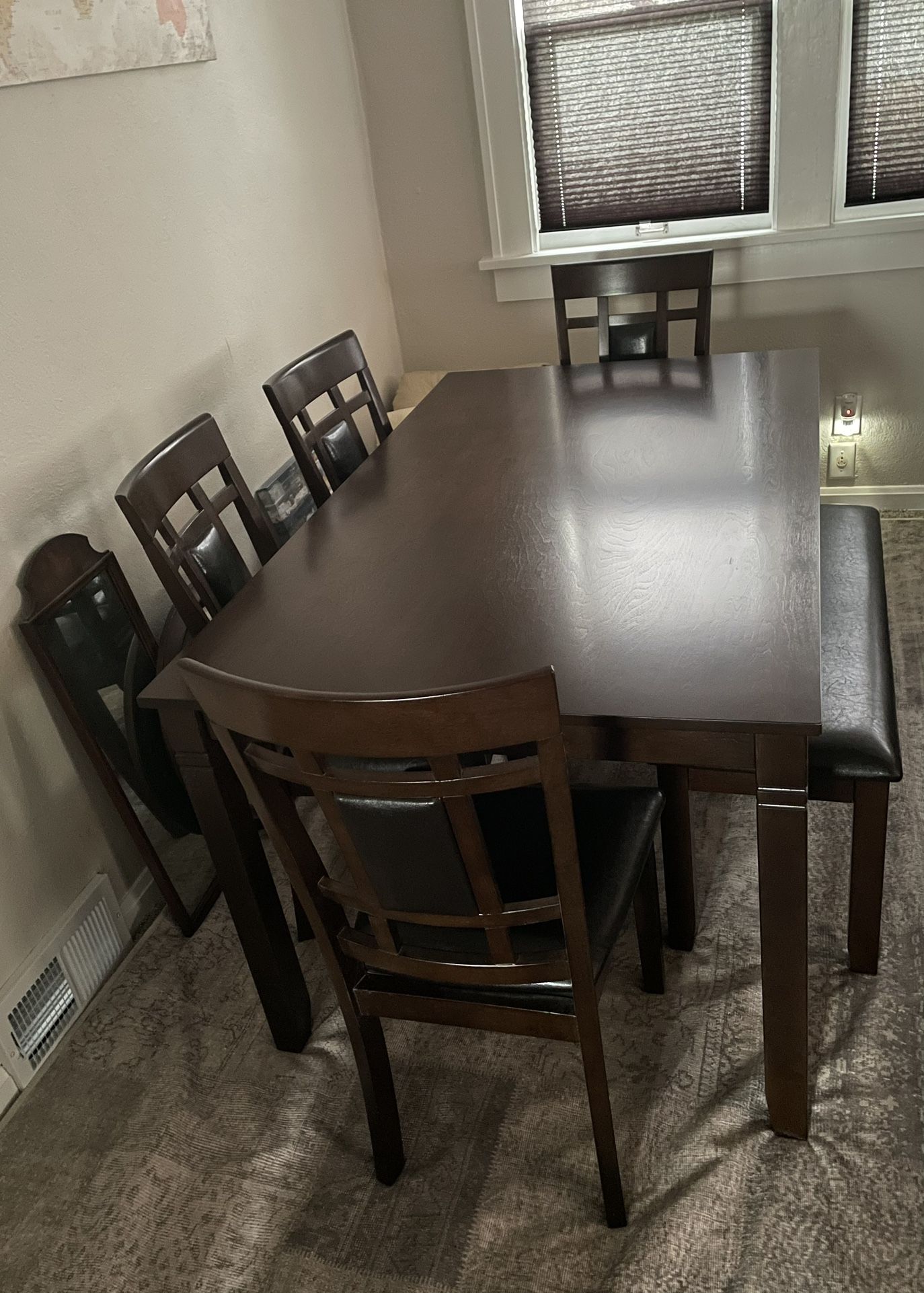 Ashley Dining Room Table 4 Chairs and Bench