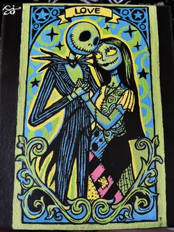 Nightmare Before Christmas Glow In The Dark Painting