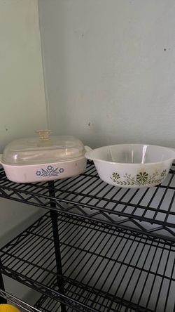 Vintage Corning Ware Casserole Dish Set of 2
