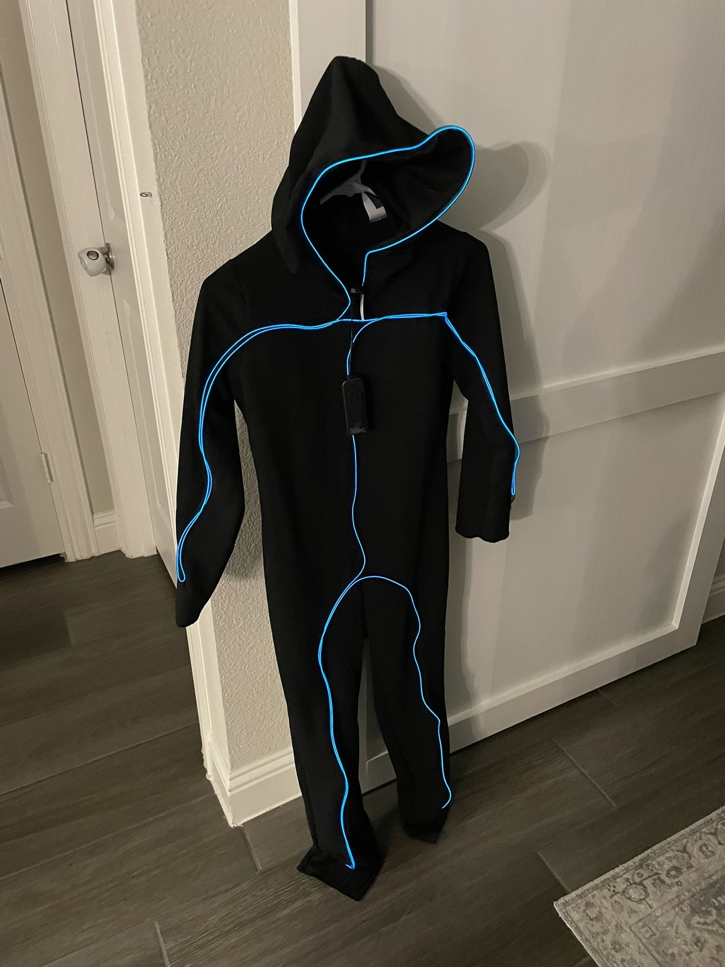Spirit Halloween Costume - Blue LED Light-Up Stick Figure