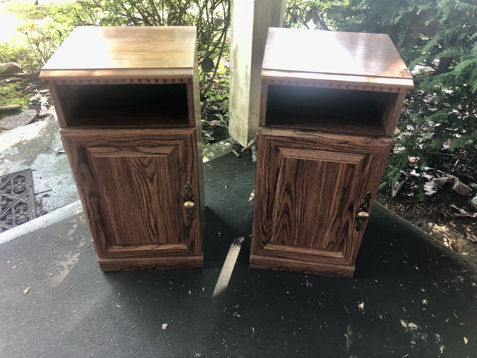 Set Of Wooden End Tables
