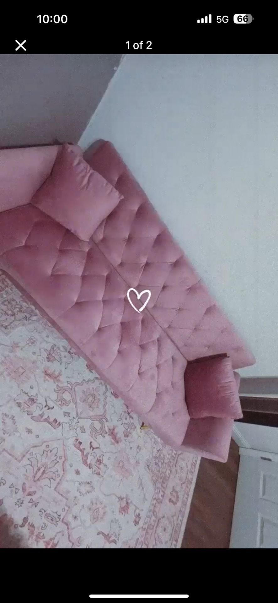 Pink sofa