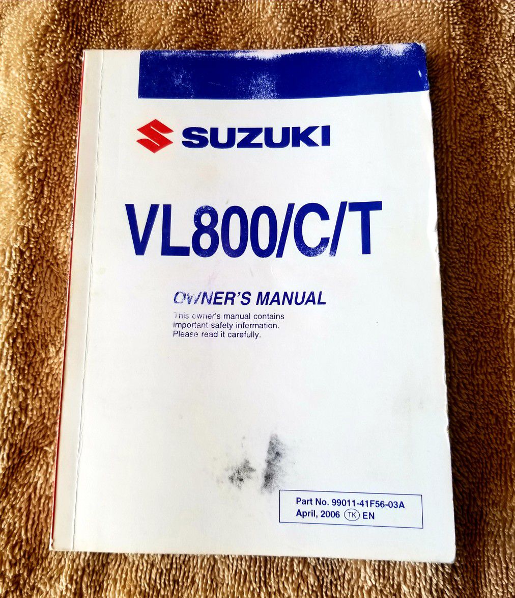 Suzuki VL800 Volusia Boulevard C50 C50T Motorcycle owners Manual