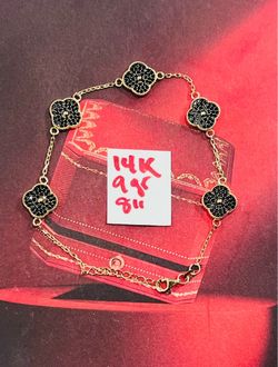 14K Solid Gold Bracelet For Wedding 9Gr 8 Inches Long