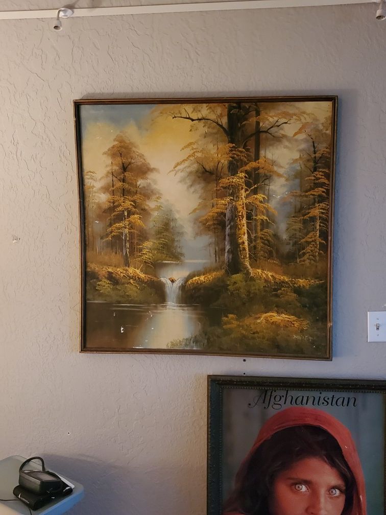 Huge Oil On Canvas Painting by artist DANSET