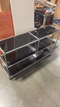 3 Level Metal and Glads Shelf