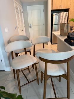 Set of 4 Modern Counter Stools