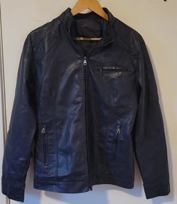 Beautiful Blue Leather Jacket