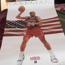 1992 Original Charles Barkley Uncivil Defense Poster 