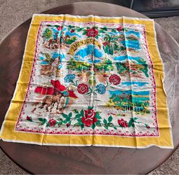 Vintage Mexico City Souvenir Scarf