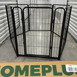 New Open FXW Adjustable HomePlus Indoor Dog PlayPen 6 Panels 32" High Metal Door Collapsible