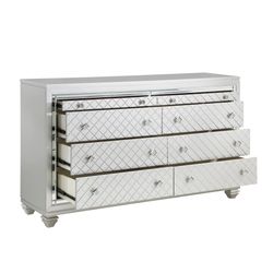 Glam Silver Finish Dresser