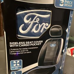 Ford Logo Deluxe Premium Sideless Seat Cover Set