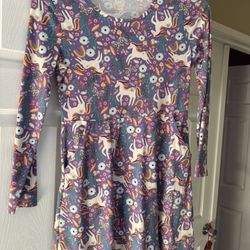 Youth Unicorn Dress With Pockets Size 14/16