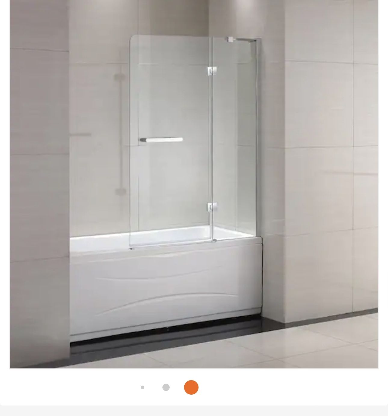 Mia 40 in. x 55 in. Semi-Framed Hinge Tub and Shower Door in Chrome and Clear Glass Mia 40 in. x 55 in. Semi-Framed Hinge Tub and Shower Door in Chrome and Clear Glass