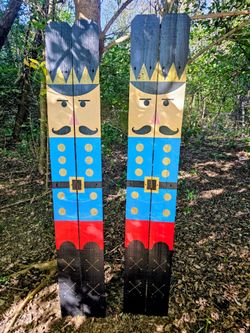 $75.00 - 68" Tall Christmas Nutcrackers, Solid Wood - Handcrafted & Handpainted!