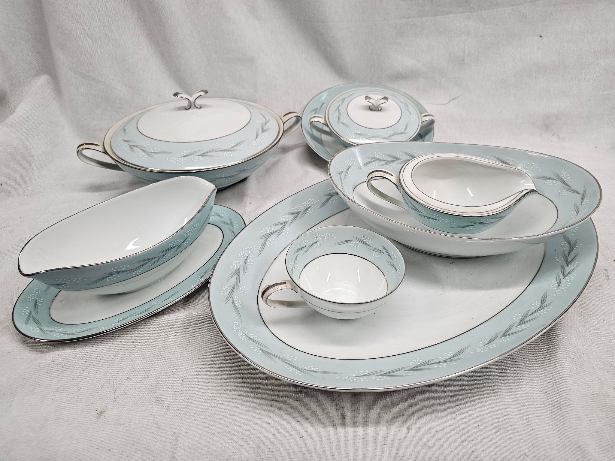Noritake China Esmeralda Made In Japan DISCONTINUED 1957-1963 Lot Of 10