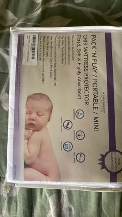 Pack and play or mini crib mattress, cover and sheets